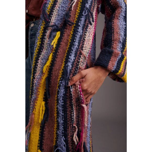 New Anthropologie Pilcro Dreamer Striped Duster Sweater Size Xs/s - Picture 3 of 11